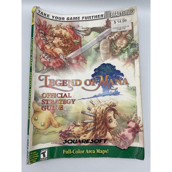 Legend of Mana Official Strategy Guide Brady Sony Playstation Square Enix - Picture 1 of 5